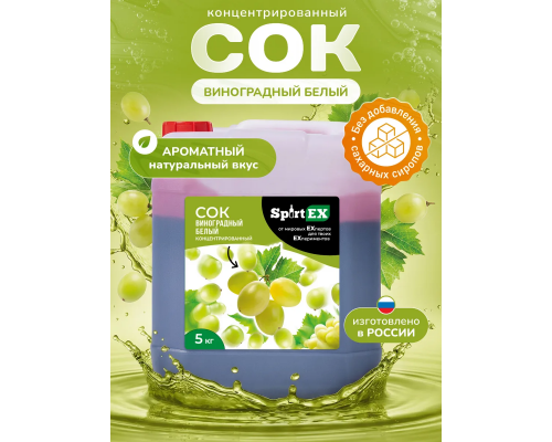 Сок концентрированный виноградный белый (канистра 5 кг) SPIRTEX