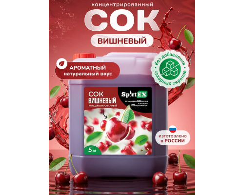 Сок концентрированный вишневый (канистра 5 кг) SPIRTEX