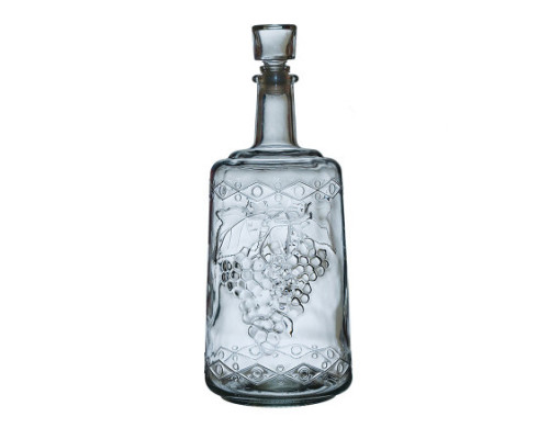Бутылка стеклянная "Традиция" 1500 мл, оплетённая листьями кукурузы