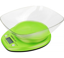 Весы кухонные салатовые (до 5 кг со съемной чашей) ELX-SK04-C16 ERGOLUX